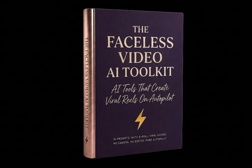 The Faceless Video AI Toolkit — companion guide mockup